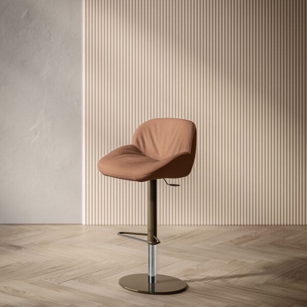 Amelie Footstool by Bontempi in Royal Oak, MI featuring a sleek metal frame and plush upholstery.