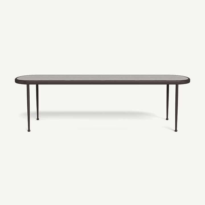 “Andre Rectangle Dining Table by Harbour – modern outdoor table with architectural silhouette and sleek lines”