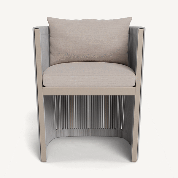 “Antigua Dining Chair by Harbour – modern outdoor chair with handwoven detailing and coastal elegance”