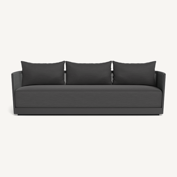 “Contemporary three-seater by Harbour – Antigua collection with artisanal handwoven texture and coastal style”