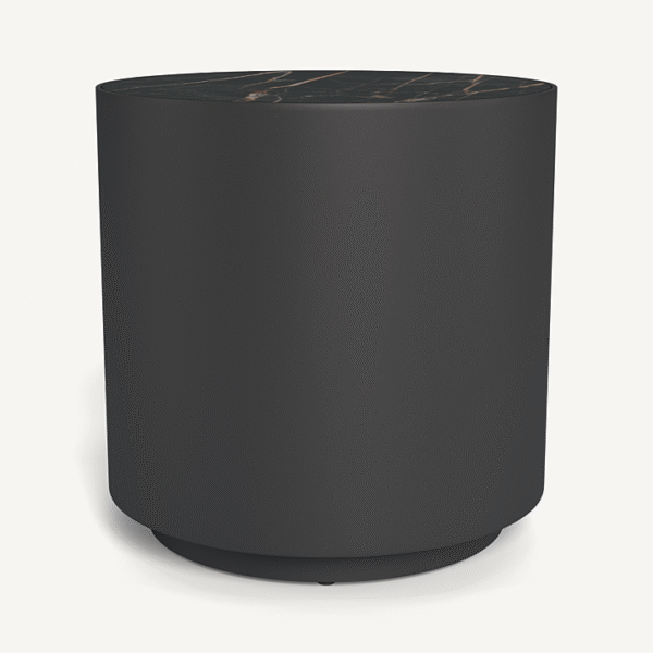 “Antigua Round Side Table by Harbour – coastal-inspired modern round table with sculpted form”