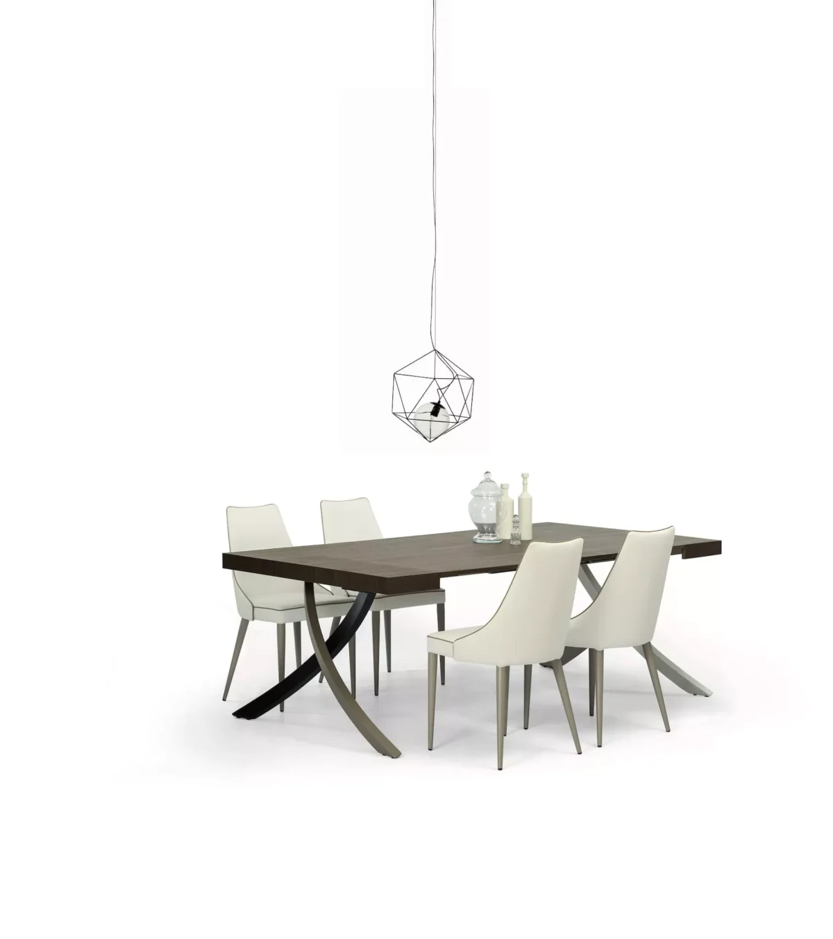 Contemporary living area featuring Clara chair by Bontempi as a stylish accent piece