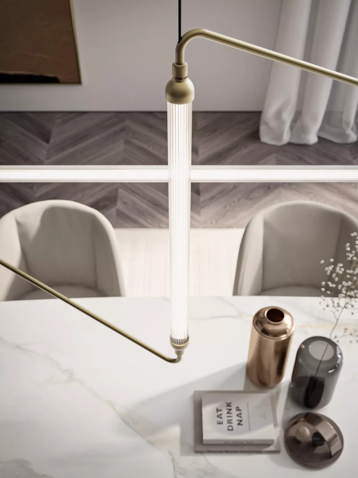 Astra by Bontempi luxury Italian dining table in Troy, Michigan showroom