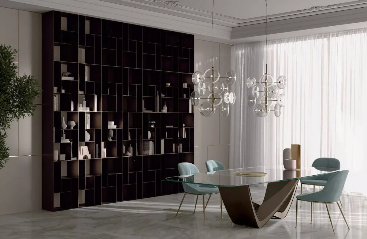 Athens by Bontempi luxury Italian dining table in Royal Oak, Michigan showroom