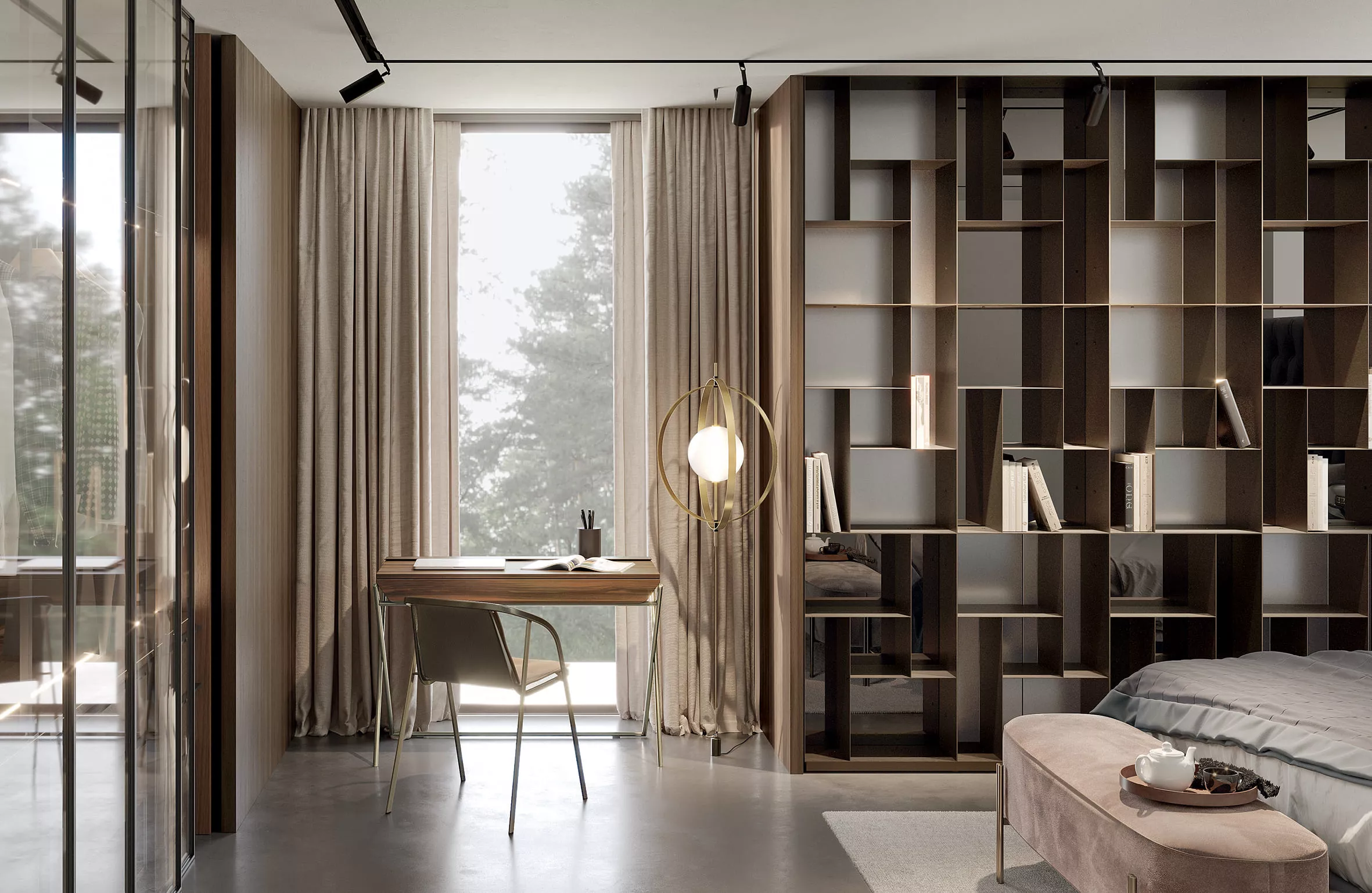Athens by Bontempi luxury Italian dining table in Royal Oak, Michigan showroom