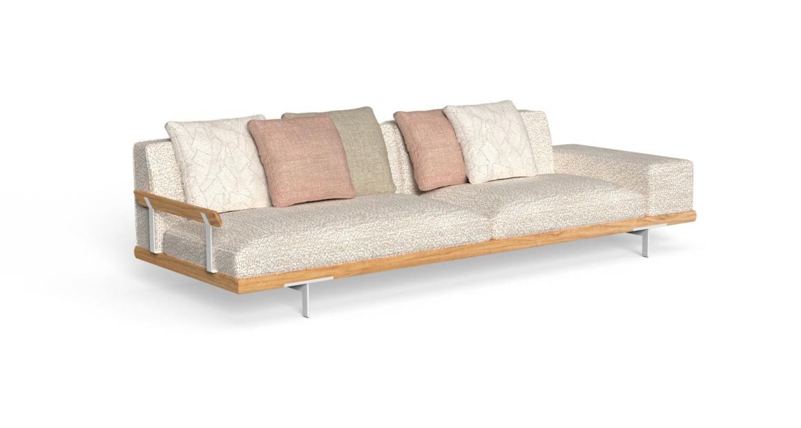 High-end Allure 3-seater outdoor sofa by Christophe Pillet for Talenti, modern Italian design for Troy, Michigan.