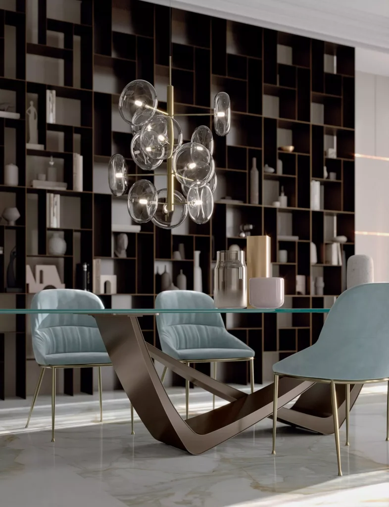 Spark by Bontempi contemporary Italian dining table in Royal Oak, Michigan showroom