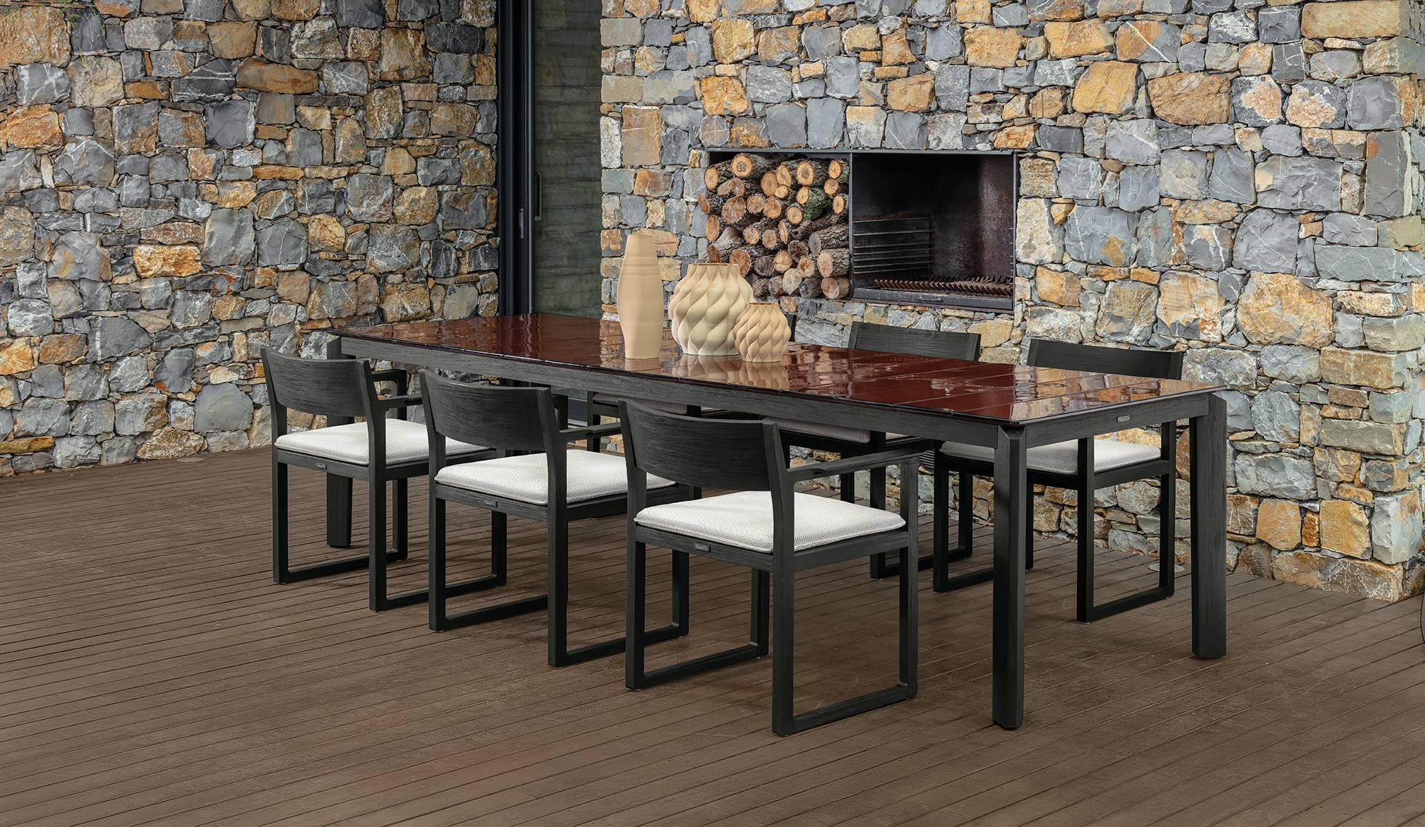 Thea Dining Table 300×100 by Talenti – expansive rectangular outdoor table with sleek modern design