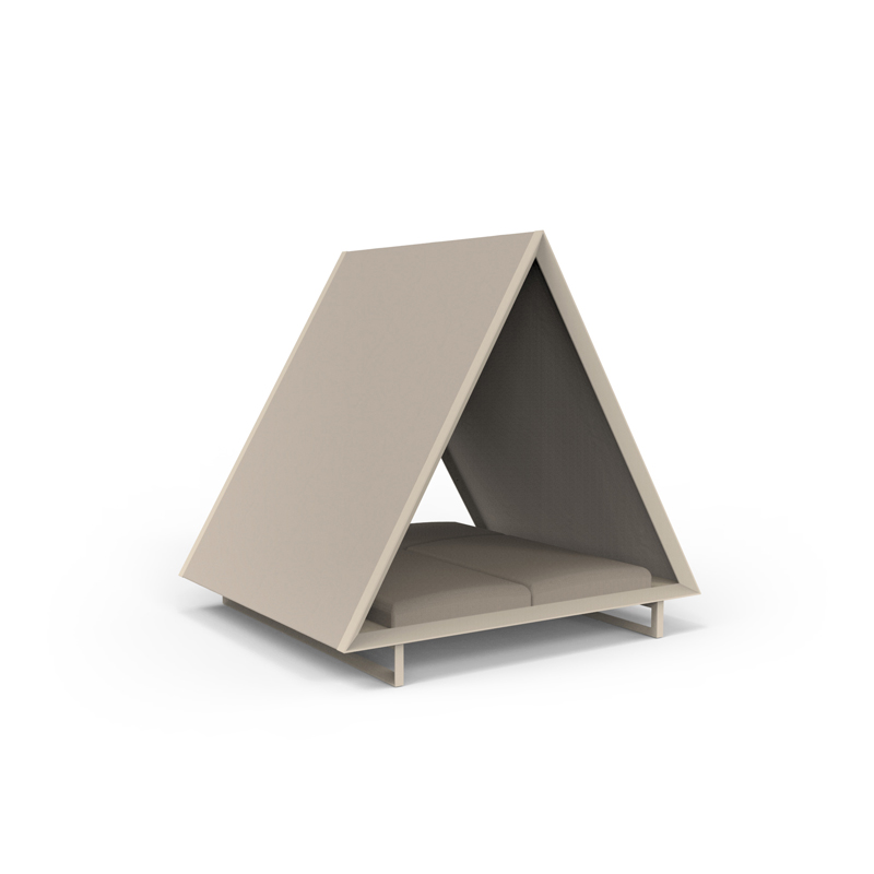 VINEYARD Daybed by Vondom – modern outdoor canopy daybed with wood-accented frame and elegant proportions