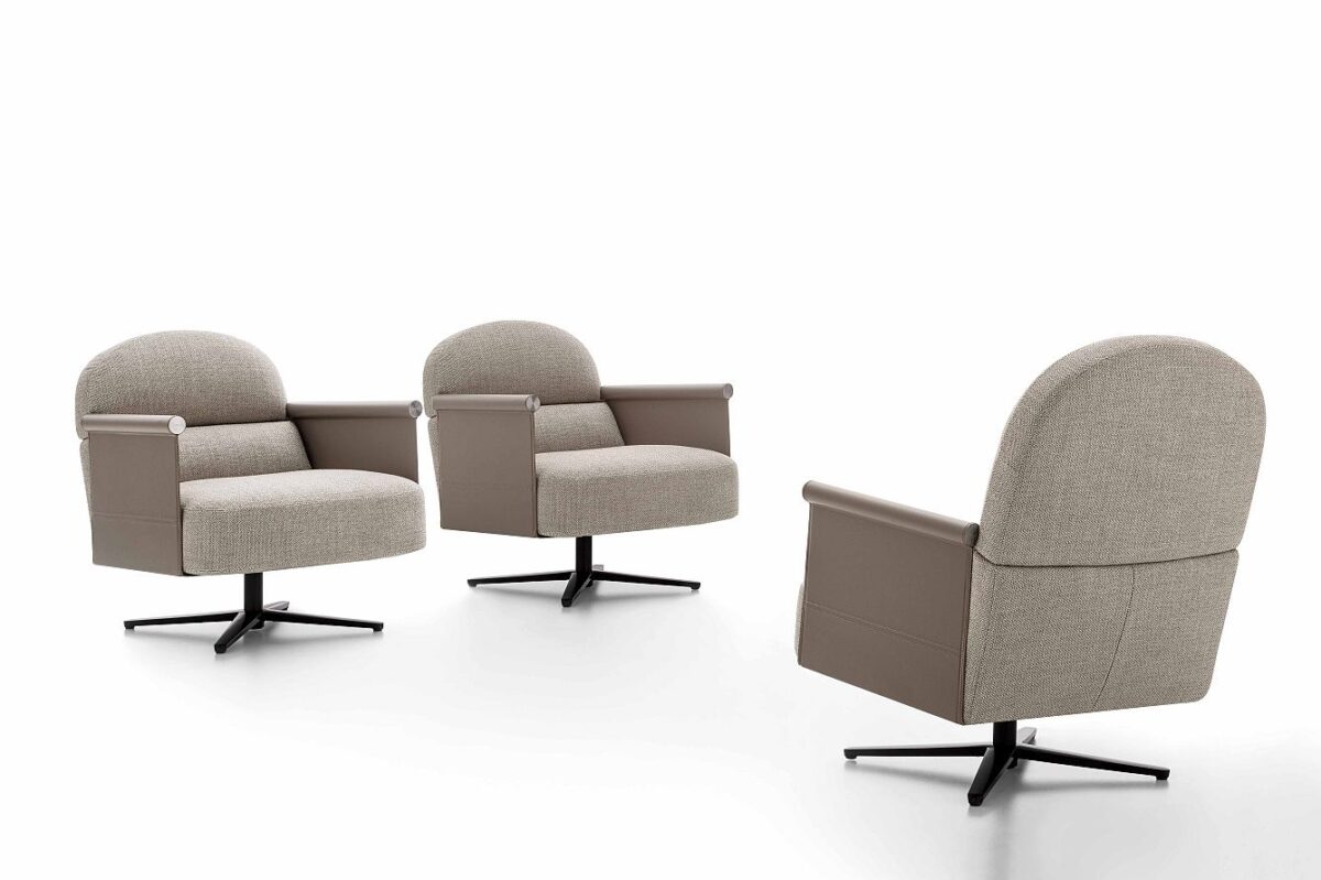 “Ditre Italia BEYL – compact and chic armchair offering a blend of modern aesthetics and ergonomic support”