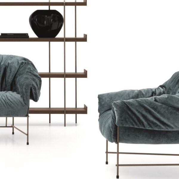 "Modern OCTAVIA lounge chair by Ditre Italia – stylish occasional seating with artistic silhouette and plush comfort"