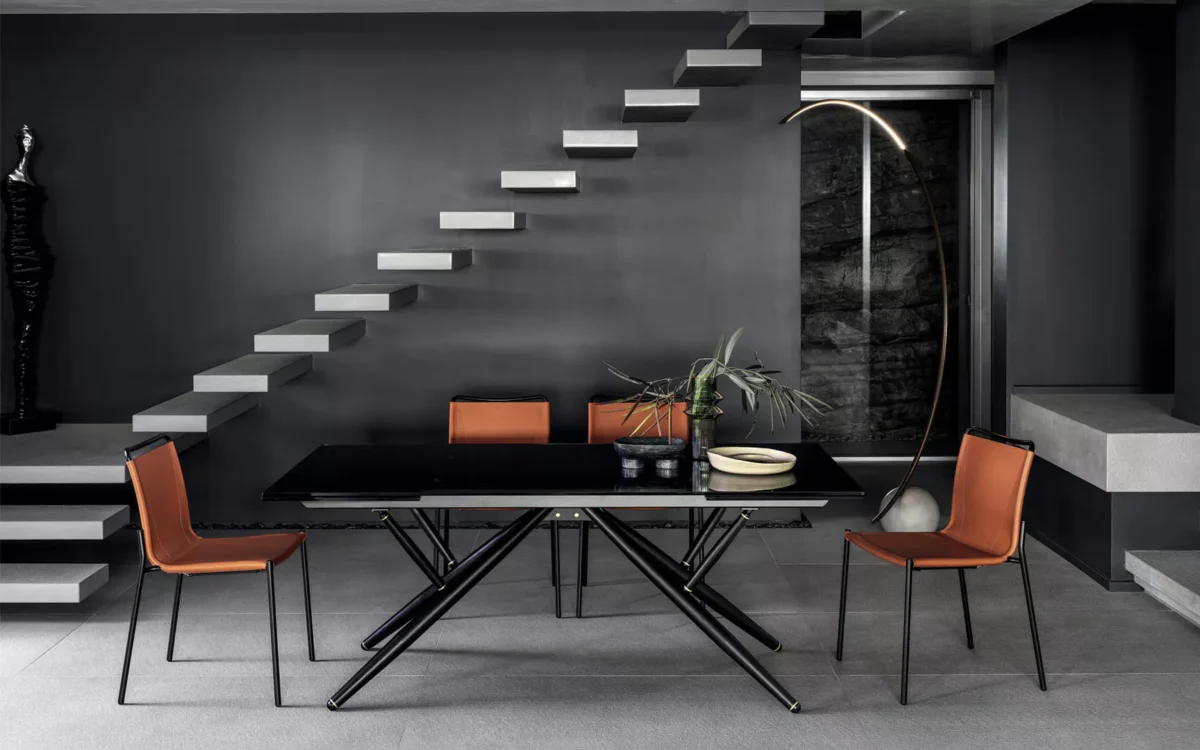Modern Bontempi Shape table, perfect for a stylish living room in Troy, Michigan.