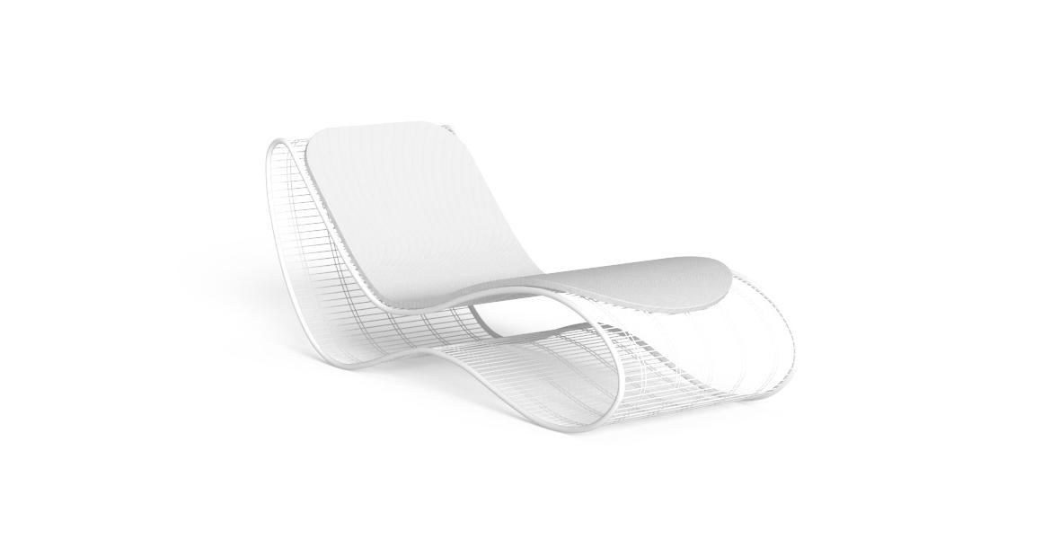 Luxury contemporary Breez Sunbed by Karim Rashid for Talentispa, high-end Italian outdoor furniture for Birmingham, Michigan.