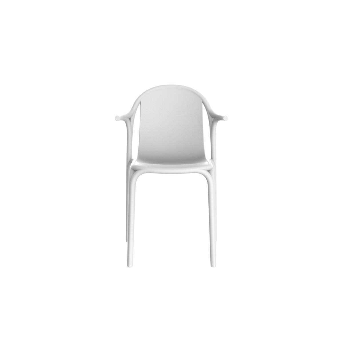 "BROOKLYN Armchair by Vondom crafted from durable polypropylene with minimalist lines."
