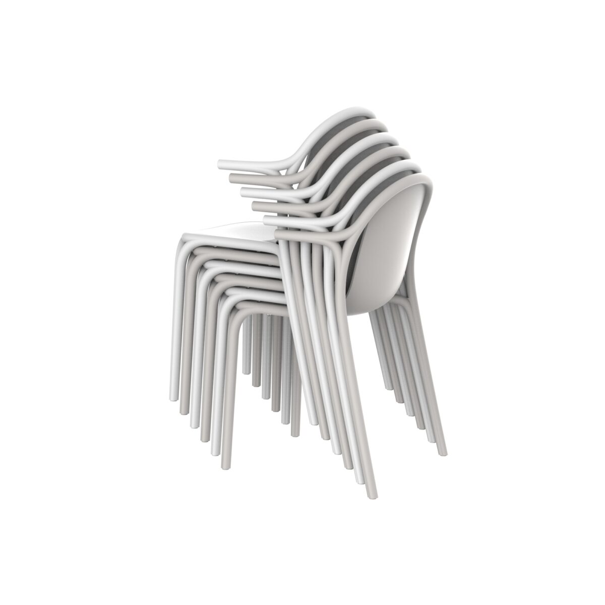 "Modern BROOKLYN Chair with integrated armrests by Vondom, perfect for urban-style seating."