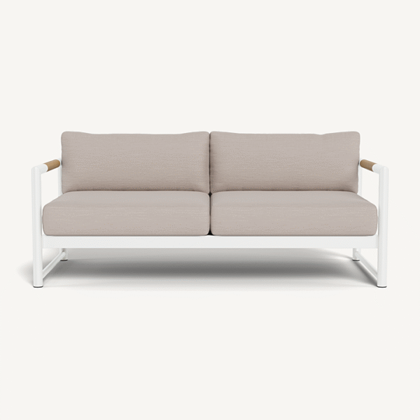 “Breeze XL Aluminum 2 Seat Sofa by Harbour – modern outdoor loveseat with powder-coated aluminum frame”