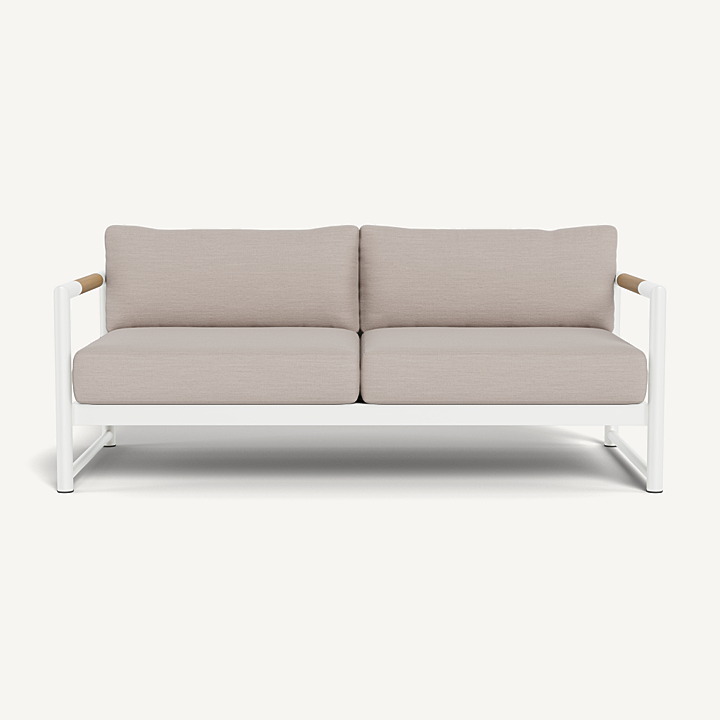 “Breeze XL Aluminum 2 Seat Sofa by Harbour – modern outdoor loveseat with powder-coated aluminum frame”