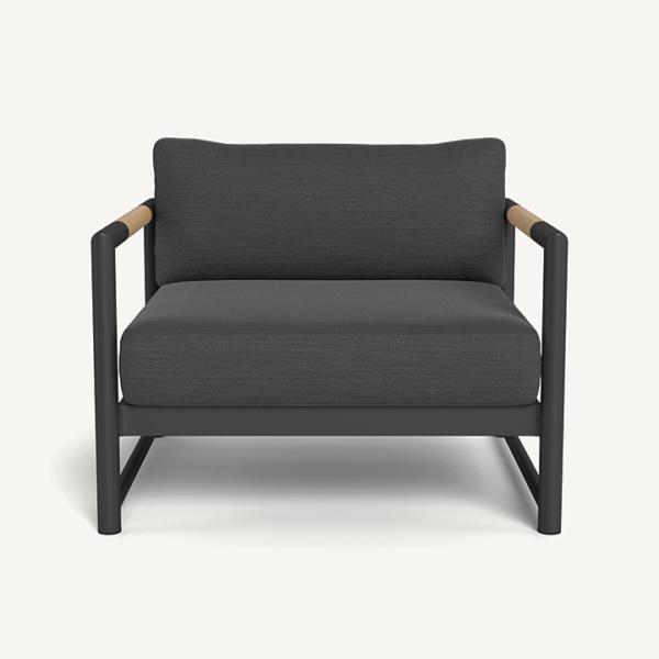 “Breeze XL Aluminum Lounge Chair by Harbour – extra-wide modern outdoor chair with sleek metal frame”