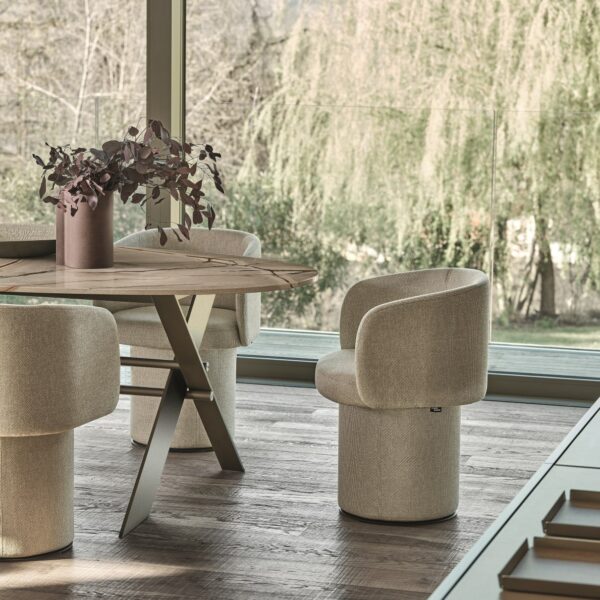 “BILLIE chair by Ditre Italia – modern Italian accent chair with soft curves and elegant upholstery”