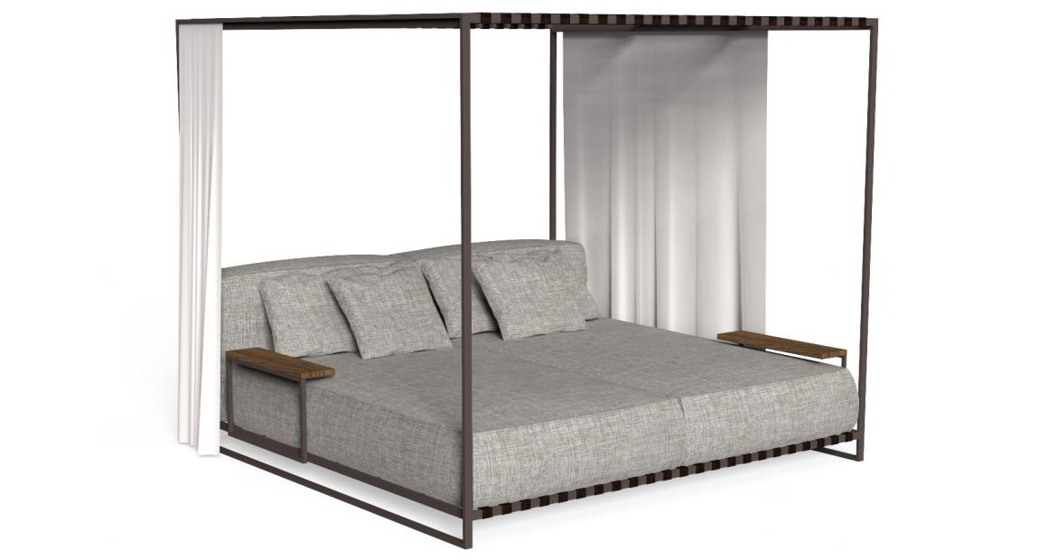 Modern Casilda Daybed by Ramón Esteve for Talentispa, high-end Italian outdoor furniture for Royal Oak, Michigan.