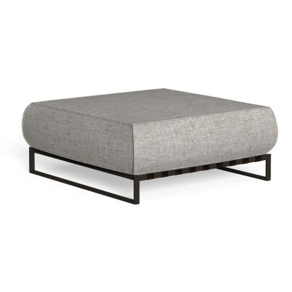 "Sleek and compact Casilda Pouf by TalentiSpa designed for outdoor living with a luxurious touch."