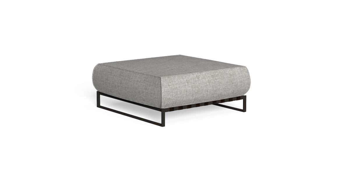 "Sleek and compact Casilda Pouf by TalentiSpa designed for outdoor living with a luxurious touch."