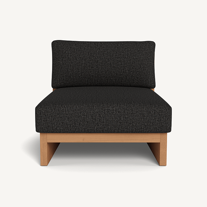 “Catalina Easy Chair by Harbour – modern coastal lounge chair with sleek aluminum frame and deep cushions”