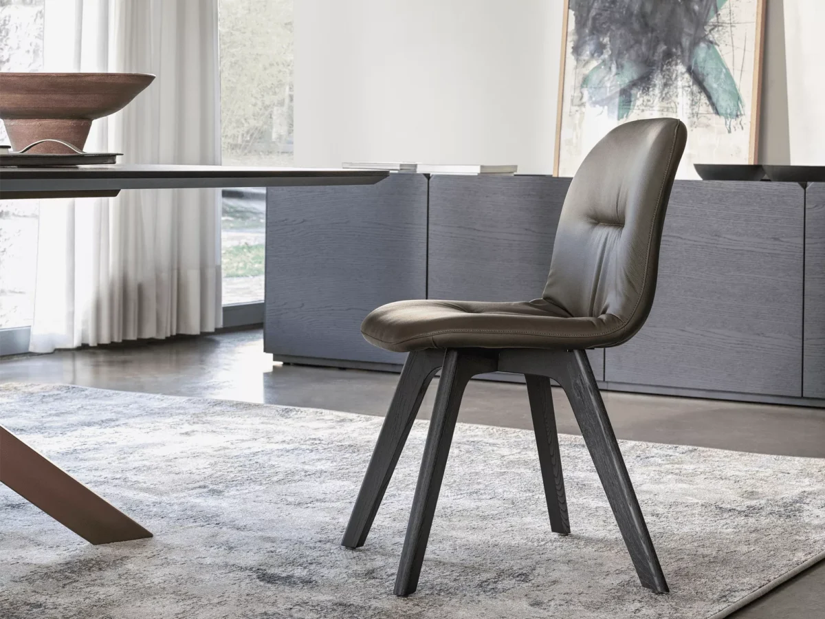 Bontempi Chantal swivel chair in Birmingham, Michigan – Modern design with a 360-degree swivel feature.