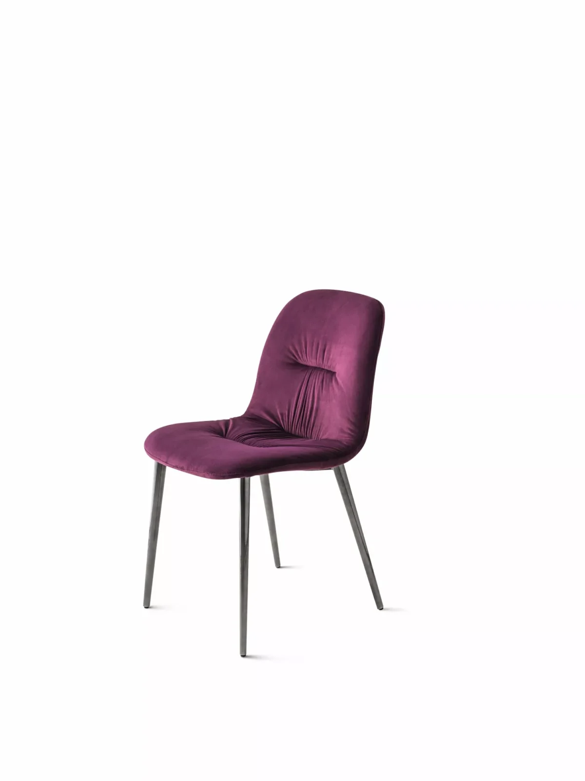 Chantal bar stool by Bontempi in Royal Oak, Michigan – Height-adjustable with a polished metal base.