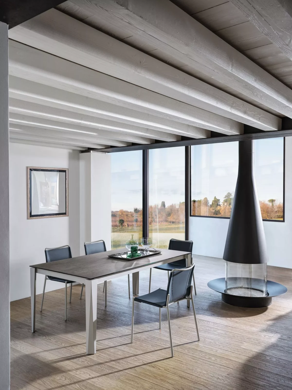 Luxury contemporary Bontempi Shape coffee table, a high-end Italian design for Birmingham, Michigan.