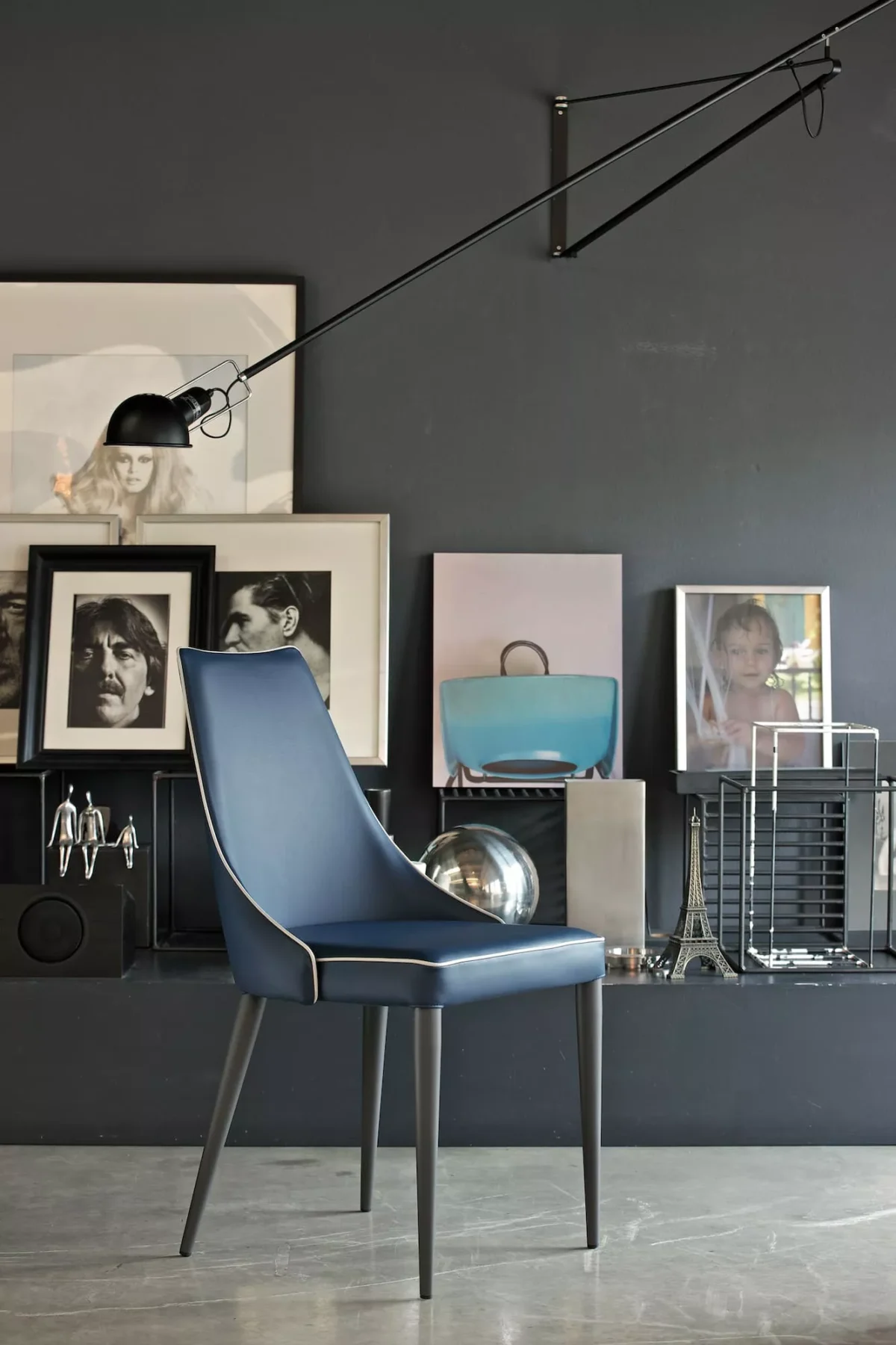 Modern dining room showcasing Clara chairs by Bontempi around a sleek table