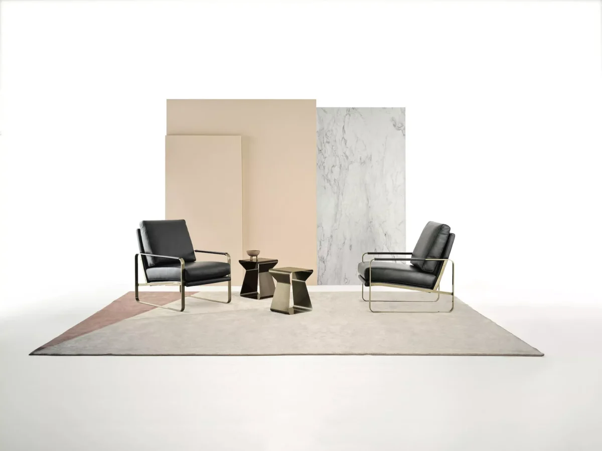 High-end contemporary “Clarissa” armchair by Bontempi showcased at Birmingham Michigan showroom