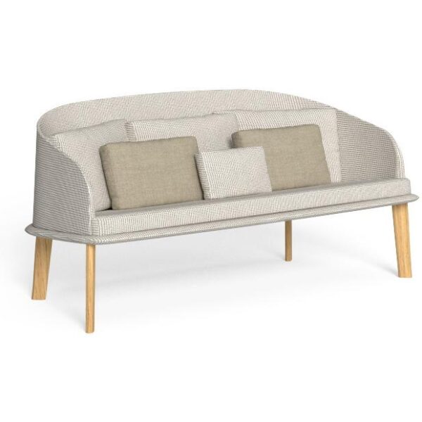 High-end CleoSoft//Wood Divano love seat by Marco Acerbis for Talentispa, modern Italian outdoor furniture for Troy, Michigan.