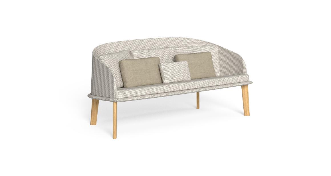 High-end CleoSoft//Wood Divano love seat by Marco Acerbis for Talentispa, modern Italian outdoor furniture for Troy, Michigan.