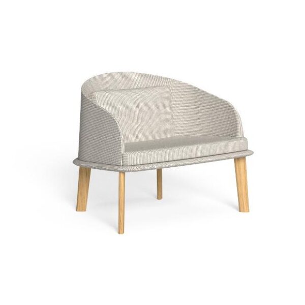 Luxury CleoSoft Wood Lounge Armchair by TalentiSpa – designed for elegant patios and modern open-air living.