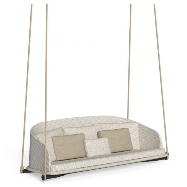 Modern CleoSoft//Wood Swing sofa by Marco Acerbis for Talentispa, high-end Italian outdoor furniture for Royal Oak, Michigan.