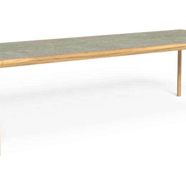 "CleoSoft//Wood 300×110 table by TalentiSpa designed for spacious outdoor entertaining."