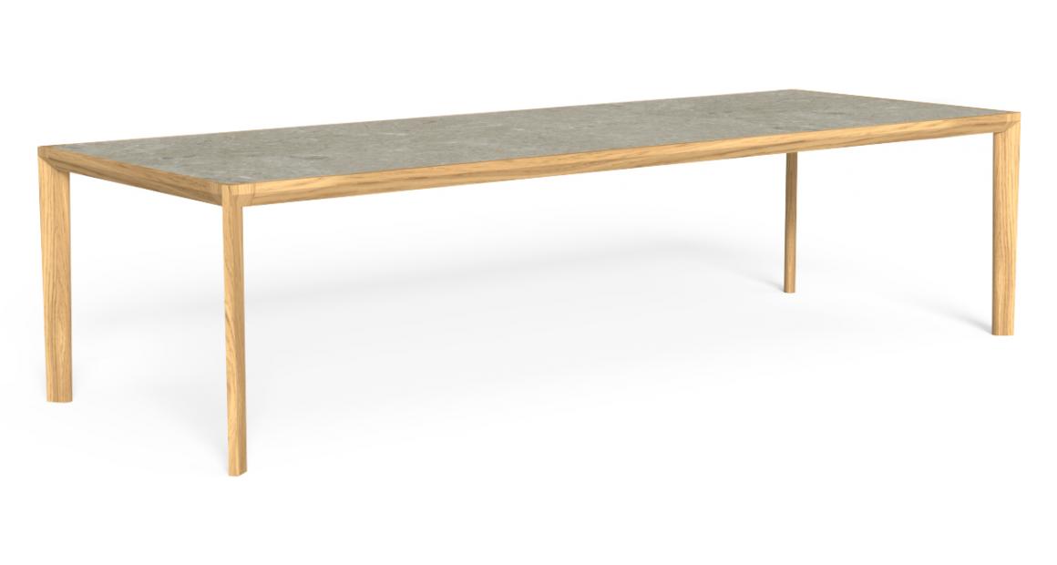 "CleoSoft//Wood 300×110 table by TalentiSpa designed for spacious outdoor entertaining."