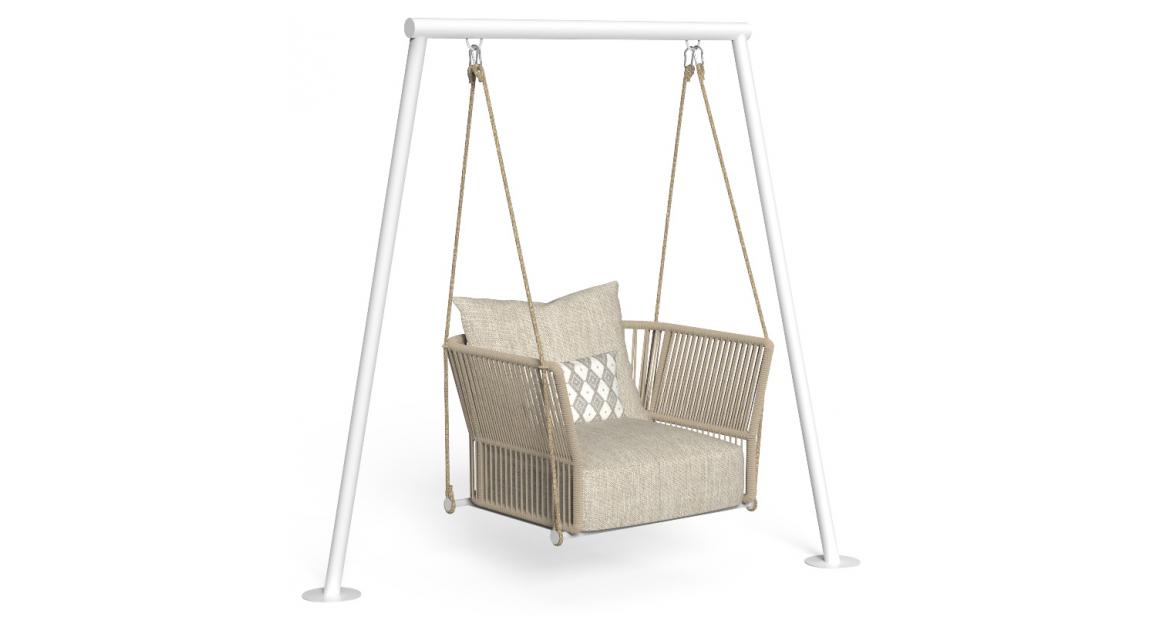 High-end Cliff Swing Chair by Ludovica + Roberto Palomba for Talentispa, modern Italian outdoor furniture for Troy, Michigan.