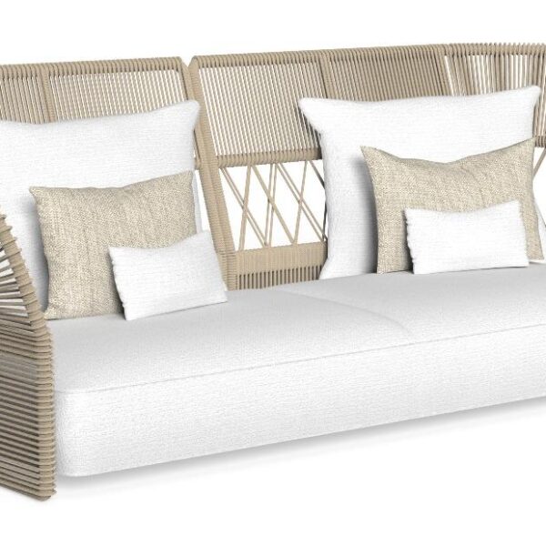 High-end Cliff Dèco Braiding Sofa by Roberto Serio for Talentispa, modern Italian outdoor lounge furniture for Troy, Michigan.