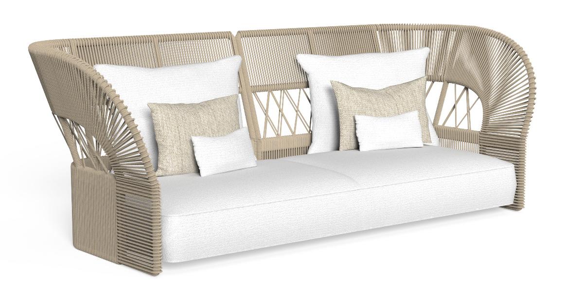 High-end Cliff Dèco Braiding Sofa by Roberto Serio for Talentispa, modern Italian outdoor lounge furniture for Troy, Michigan.