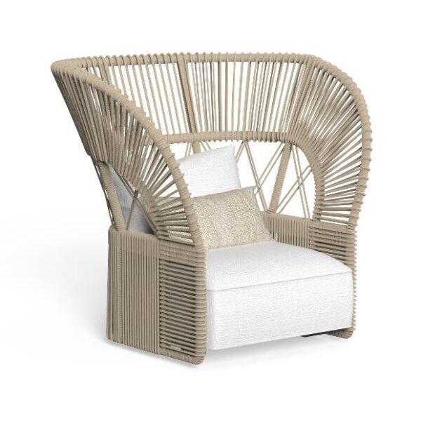 Modern Cliff Dèco Lounge Armchair by Ludovica + Roberto Palomba for Talentispa, high-end Italian outdoor seating for Royal Oak, Michigan.