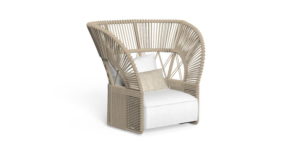Modern Cliff Dèco Lounge Armchair by Ludovica + Roberto Palomba for Talentispa, high-end Italian outdoor seating for Royal Oak, Michigan.
