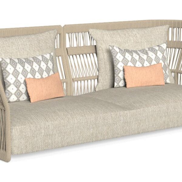 Luxury contemporary Cliff Braiding Sofa by Roberto Serio for Talentispa, high-end Italian outdoor lounge furniture for Birmingham, Michigan.