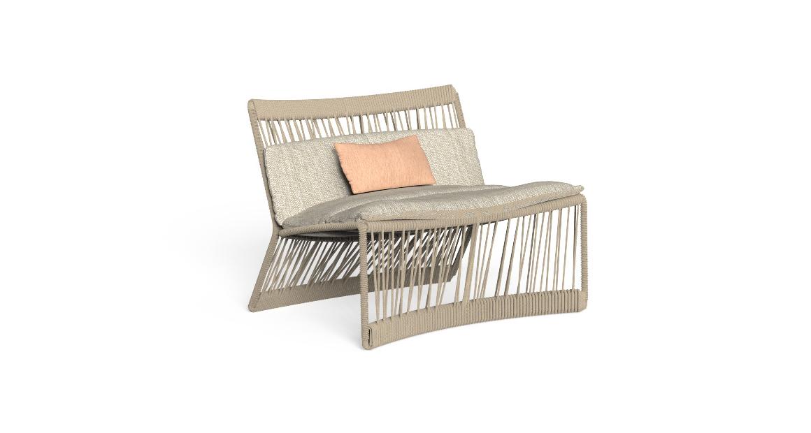 Luxury contemporary Cliff Living Armchair by Ludovica + Roberto Palomba for Talentispa, high-end Italian outdoor seating for Birmingham, Michigan.
