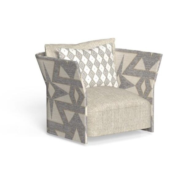 High-end Cliff Fabric Lounge Armchair by Ludovica + Roberto Palomba for Talentispa, modern Italian outdoor seating for Troy, Michigan.