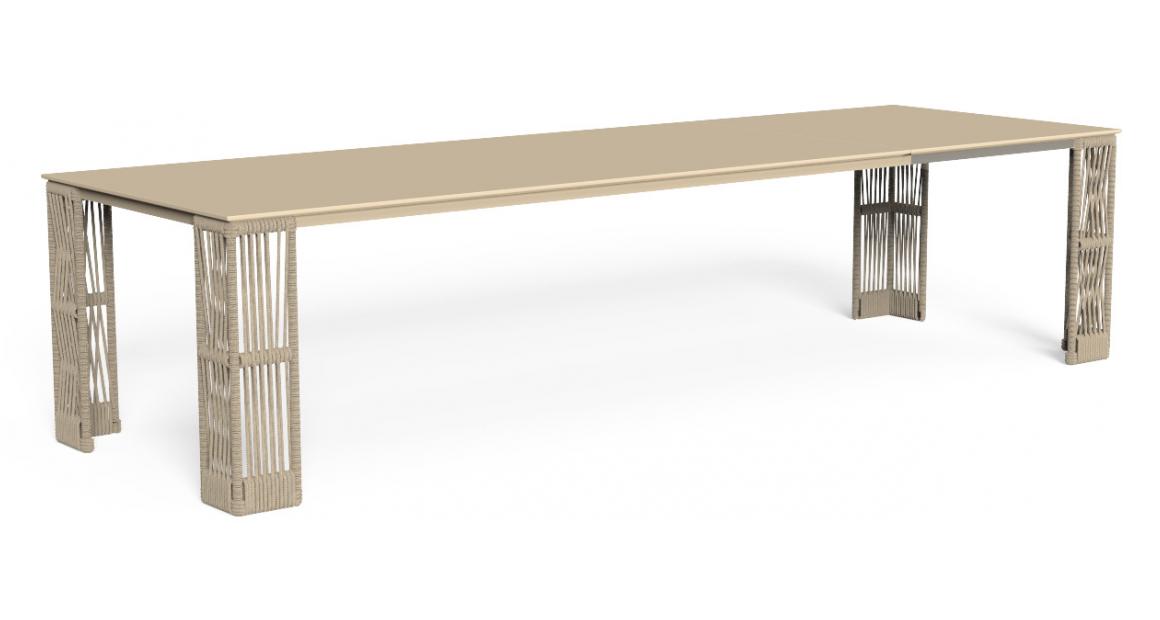 "Versatile Cliff extendable table 240 to 300×100 cm by TalentiSpa perfect for patios and terraces."