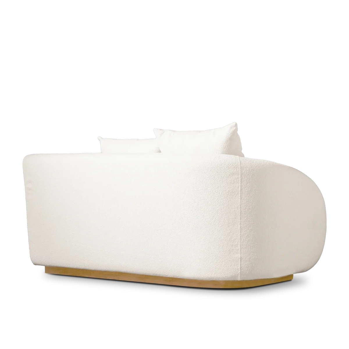 “Front angle of Como Curved Chaise Left by Harbour – luxury outdoor furniture with contemporary styling”