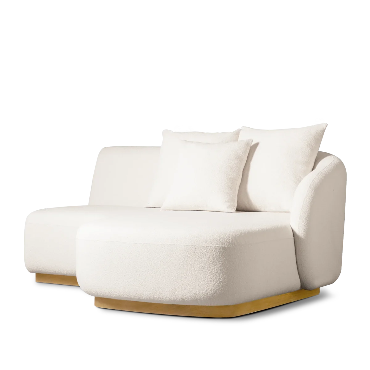 “Contemporary curved chaise right by Harbour – modular outdoor sofa component”