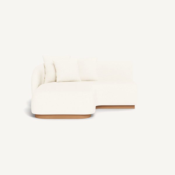 “Como Curved Chaise Left by Harbour – contemporary outdoor chaise with sculpted silhouette and left-facing curve”